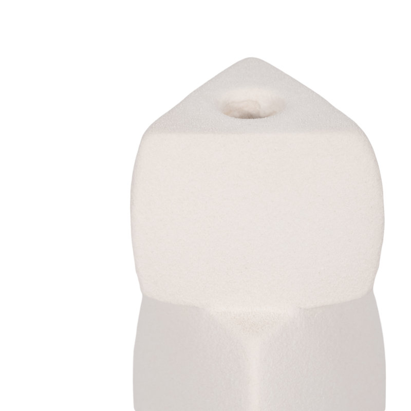 Candlestick Candle Holder, 9" H x 4" W x 4" D, White