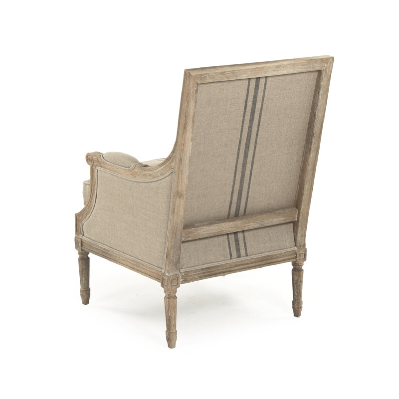 Louis Club Chair, Khaki/Blue