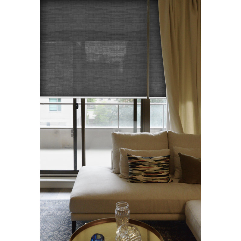 Rideau roulant transparent gris anthracite, Gris anthracite, L 48 po x L 78 po