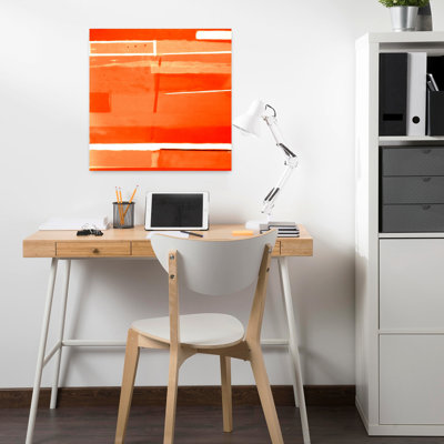 Art abstrait contemporain rouge monochromatique