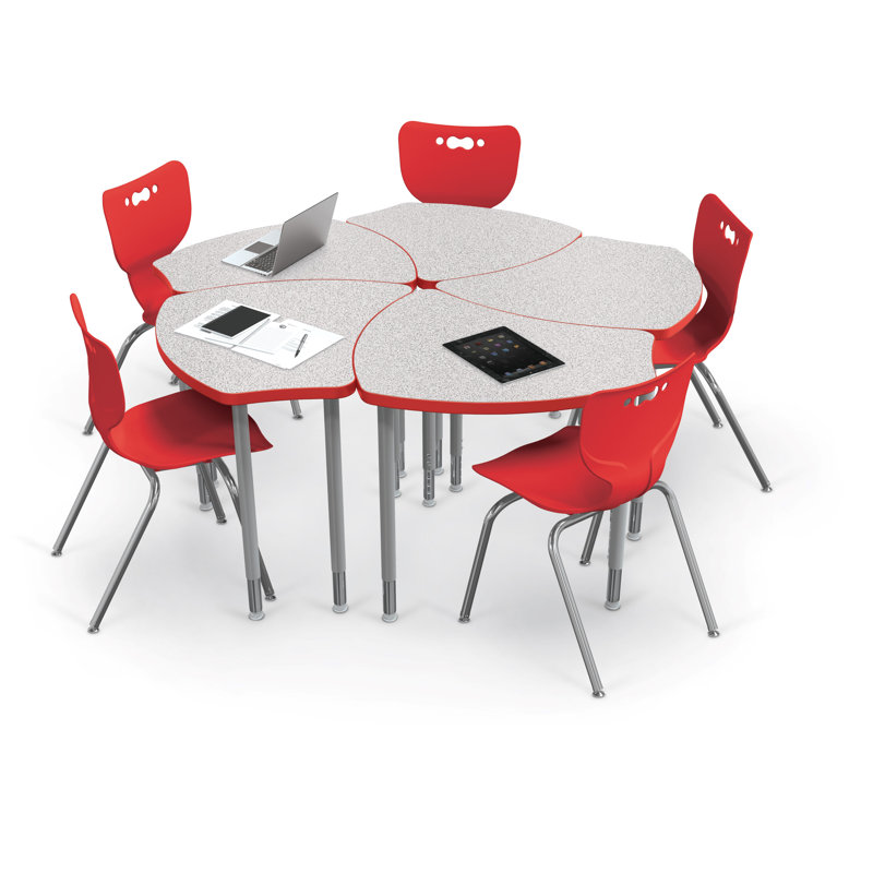 Chaise de bureau 5 étudiants, 16 po, Nébuleuse, Rouge