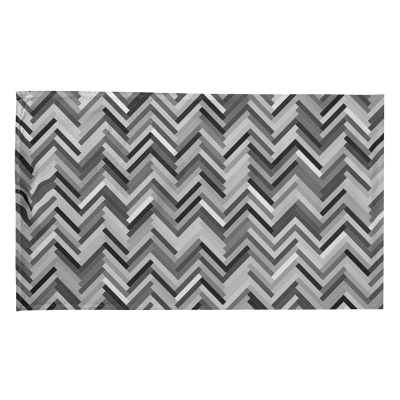 Torchon Herringbone, Gris, Sergé de coton