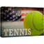 Balle de tennis rétro et drapeau américain, sportifs, photographie, art moderne, urbain contemporain-98160841