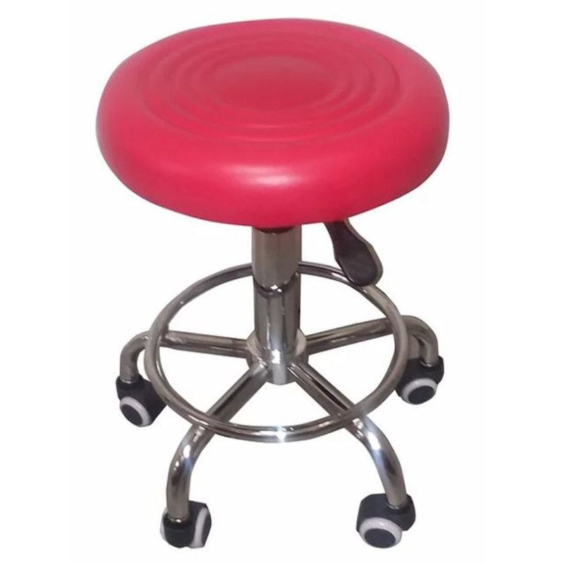 Tabouret pivotant à hauteur réglable Deavin, Rouge