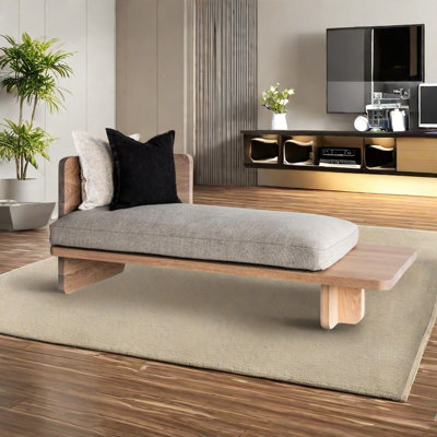 Chaise en bois massif de haute qualité en coton et lin