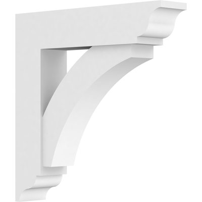 3"W x 18"D x 18"H Standard Thorton Architectural Grade PVC Bracket with Traditional Ends
