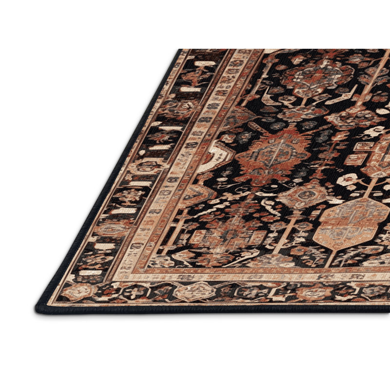 Tapis brun lavable à la machine, Carré 3 pi