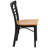 Prompton Three-Slat Ladder Back Metal Restaurant Chair-738419488