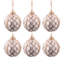 Mocha Check Fabric Medium Ball Ornaments