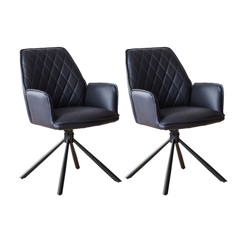 Mandy 51cm H Microfibre Upholstered Metal Accent, Dark blue