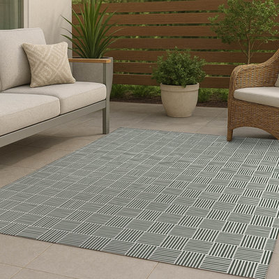Gridblocked Non-Slip Outdoor Rug