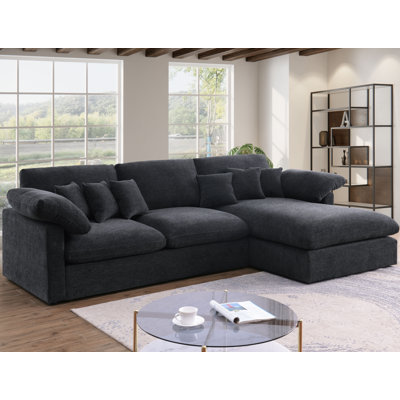 Vellora-121“ Modern Chenille L-Shaped Sectional Sofa With Right-Facing Chaise