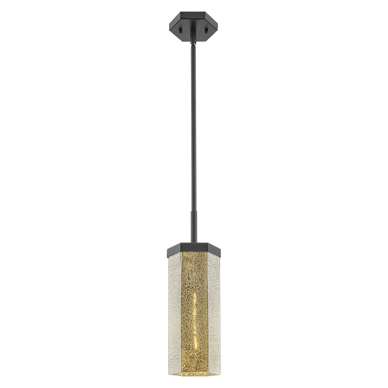 Downtown Urban - Blakeley - Luminaire suspendu 1 corde 5 po, Mercure, Noir mat