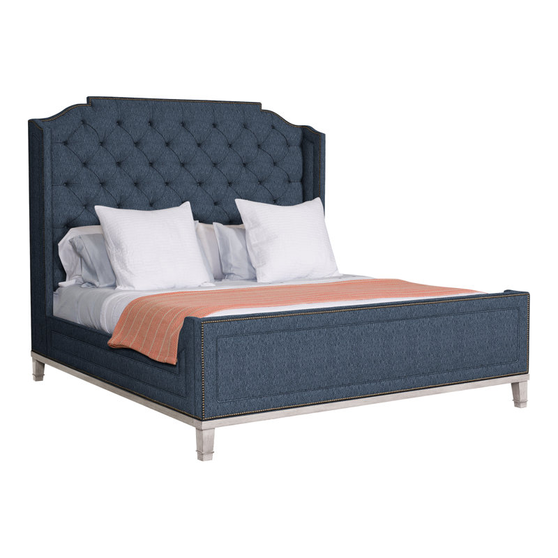 Michael Weiss Upholstered Wingback Bed, Nomad Sand, Havana, Queen