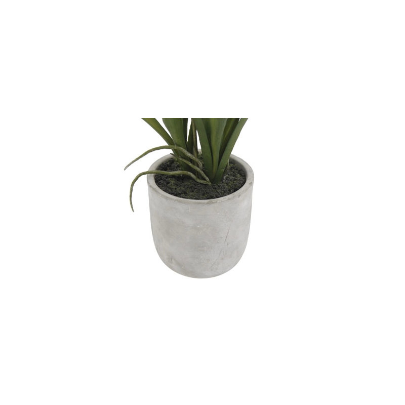 20.5" Artificial White Orchid in Vanda Pot