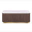 Table de salon rectangulaire brune 1pc