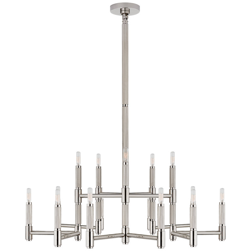 Ralph Lauren Barrett 15 Light Chandelier, Polished Nickel
