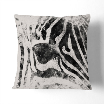 Zebra Vol.1 Watercolour Square Throw Cushion