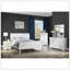White Full Size Panel Sleigh Bed Solid Wood Wooden Bedroom Furniture