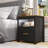 17.7"W 2-Drawer Nightstand With Light-796780065
