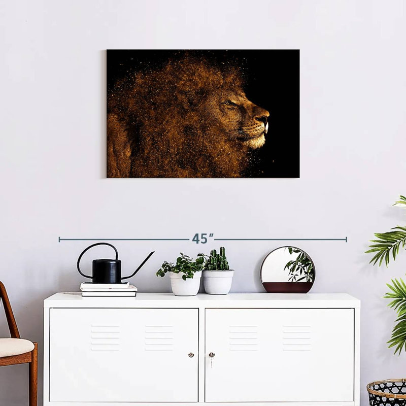 Brampt Marvelous Lion Head, 32" H x 48" W