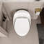 Toilette moderne en céramique avec forme d'œuf - blanc brillant, chasse simple 1,28, utilisation efficace de l'eau, chasse d'eau blanche, siège confortable