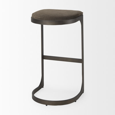 Bellesa Upholstered Counter Stool with Metal Frame