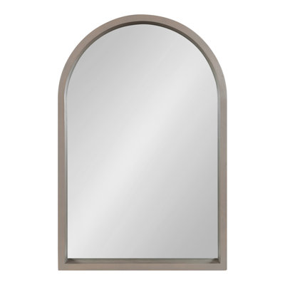 Skyeler Modern Wood Arched Accent Mirror