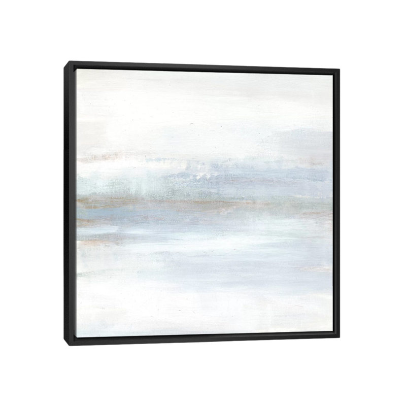 « cape horizon i », impression sur toile, H 18 po x l 18 po x P 1,5 po, Toile avec cadre noir, Pas de tapis