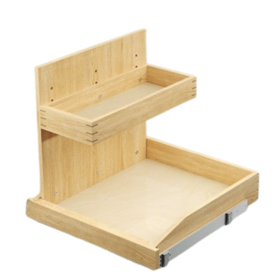 Under Sink Organizer 19½"X21" 2 Tier Pull Out Cabinet, Hard Close, Adjustable U Bracket, Ideal For Kitchen Or Bathroom Storage (Left)