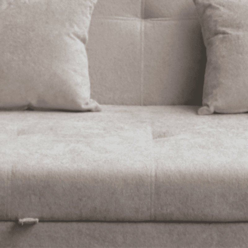 Nyrell 2 Seater Extra Wide Fabric Sofa Bed, Beige Velvet