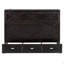 Grand lit escamotable avec grands tiroirs et USB, espresso brossé-419927616