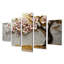 Rose et or cerisier en fleurs au bord du lac I - ensemble d'art mural sur toile Cherry Blossom