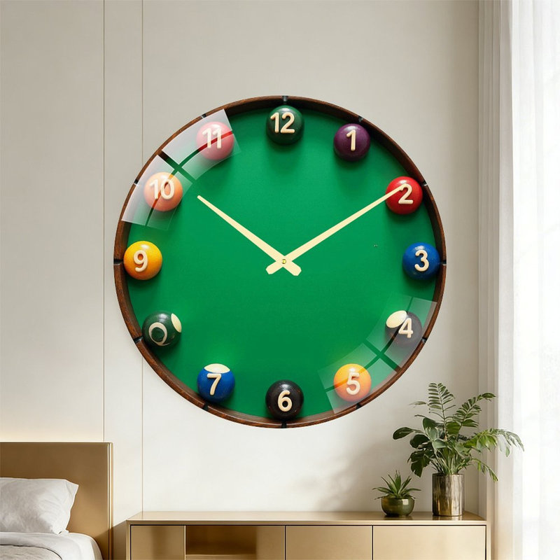 Horloge murale professionnelle en verre 24 po