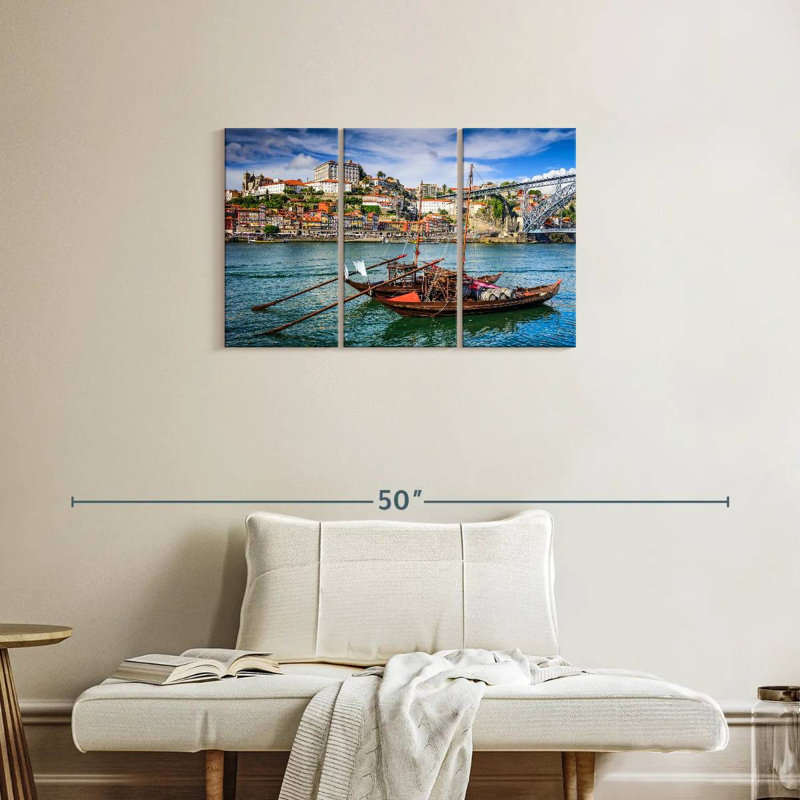 Sebbie Douro River Fishing Boats, 20" H x 33" W