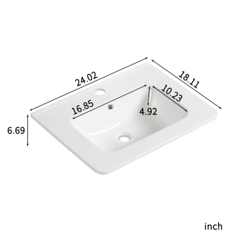 Meuble-lavabo compact et moderne avec meuble-lavabo et lavabo brun foncé