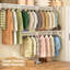 Tablettes de placard extensibles murales, ensemble de 2 tablettes avec tringles de suspension