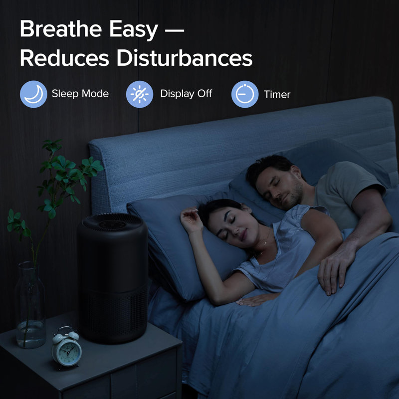 Air Purifier for Home Allergies Pets Hair in Bedroom, Covers Up to 1095 ft by 56W High Torque Motor, 3-in-1 Filter with HEPA Sleep Mode, Remove Dust Smoke Pollutants Odor, Core300-P