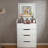 3 in 1 Vanity Desk with Plip Top Mirror,Small Make Up Vanity Set with Visible Glass Desktop,Compact Makeup Vanity with 3 Drawers,Cushioned Tool,Dressing Table for Bedroom,Gift for Mother's day-613925303