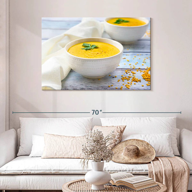 Yarlin Yellow Lentil Soups, 30" H x 45" W