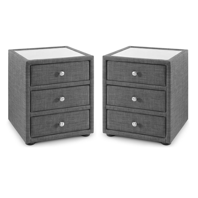 Daveney 45cm W Solid Wood Bedside Table