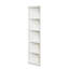 Bibliothèque blanche à 5 côtés triangulaires pour bureau et bureau avec tablettes réglables