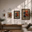 Three Blooms Study Botanical - Framed Print-663696711-663696708