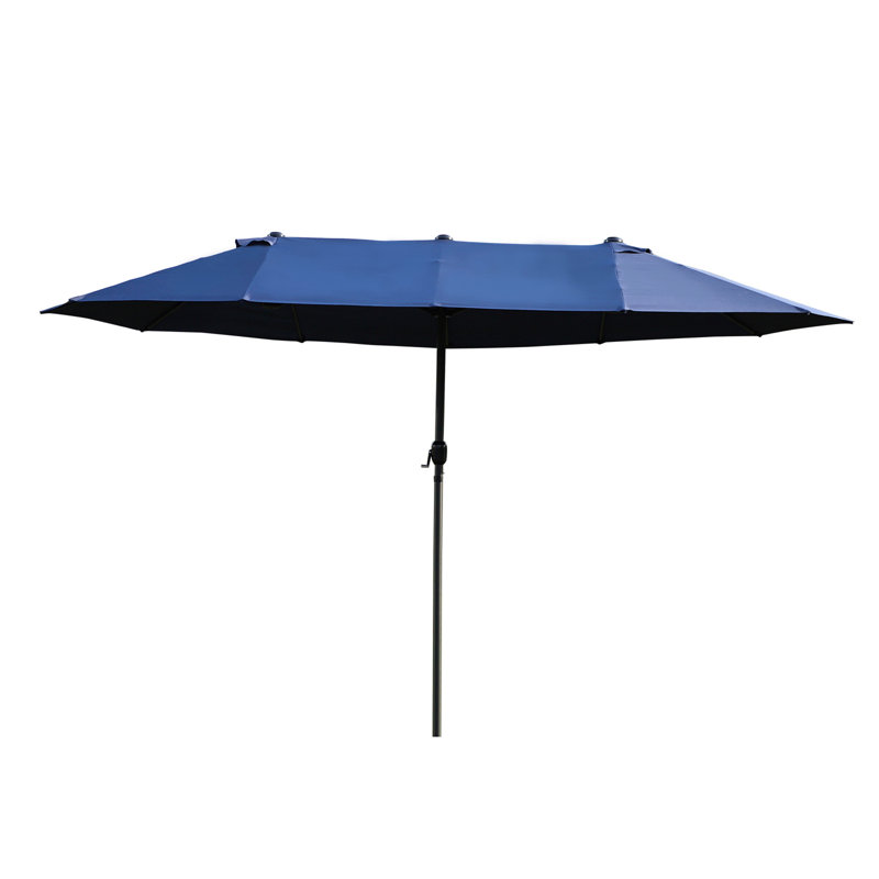 Brenndan 455cm X 265cm Rectangular Market Parasol, Blue