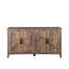 Armoire avec 4 portes et 4 tablettes ouvertes, armoire de rangement autoportante pour plancher, vestibule, plancher, salon, chambre à coucher, bureau