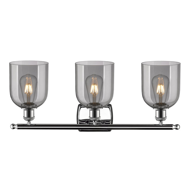 Anacaren 3 - Light Dimmable Vanity Light, Light Smoke, Polished Chrome