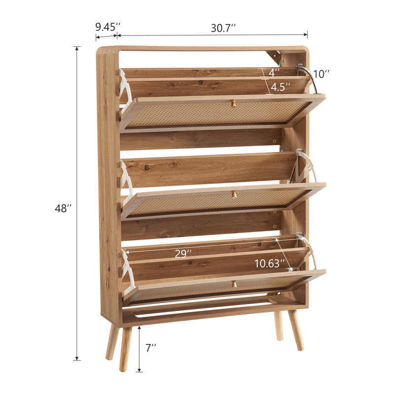 24 Pair Shoe Storage Cabinet