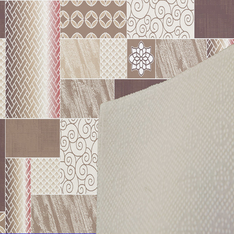 Tapis en polyester de qualité supérieure (5,2 x 7,5 pi), 100% antibactérien, antidérapant, 0,3 po de hauteur | Lavable à la machine, impression numérique 3D, tapis tissé durable | Idéal pour le salon, la chambre à coucher et les espaces repas