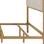 Lit à baldaquin doré moderne avec tête de lit tapissier en lin, structure en métal durable et design élégant pour les chambres luxueuses-1661463464