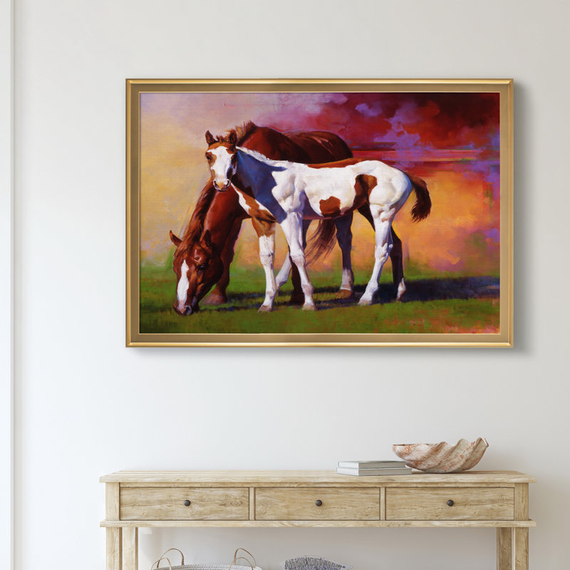 Hot Color - Reproduction d'art sur toile encadrée, Doré, H 18,5 po x l 24,5 po x P 1,5 po